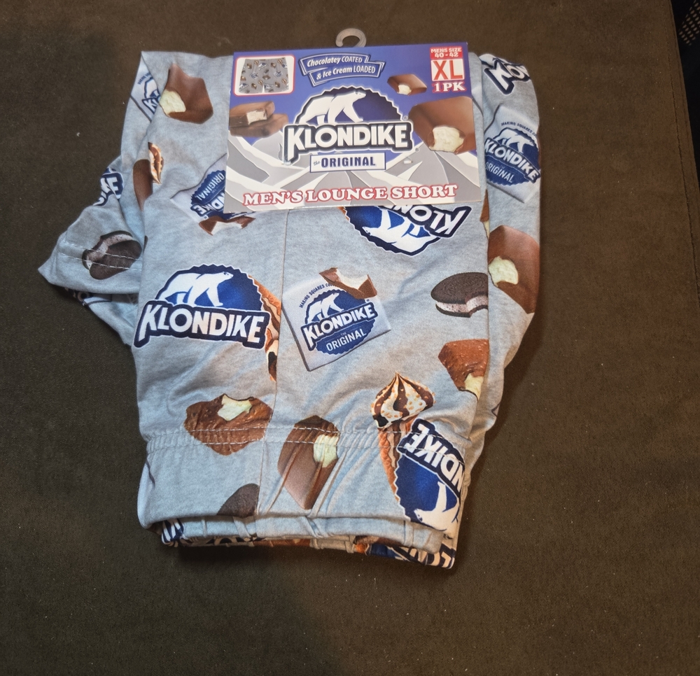 Klondike Men's Lounge Shorts Boxer - Gray Ice Cream Print